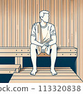 Sauna and man 113320838