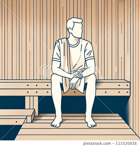 Sauna and man Sauna and man 113320838