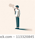 A man who smokes 113320845