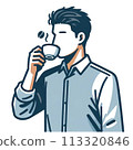 Man drinking coffee 113320846