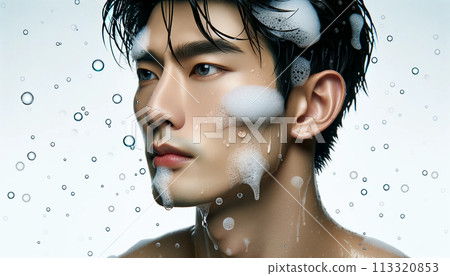 男性護膚美容皮膚保養 男性英俊面部養成 113320853