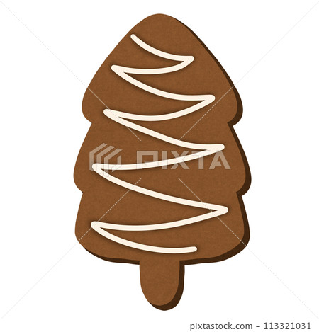 Gingerbread Christmas Tree Cartoon illustration Cookie Christmas Tree Cookie For Christmas 113321031