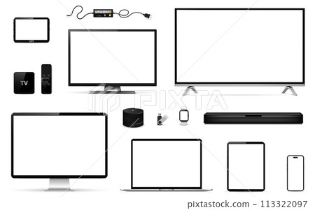 Set of realistic technology digital devices 113322097