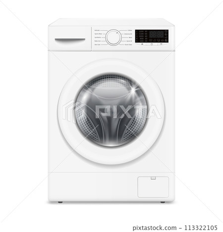 Realistic washing machine vector Realistic washing machine vector 113322105
