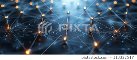 Information technology representing the futuristic big data. 113322517