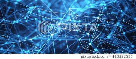 Technology network representing the future of networking and technology. 113322535