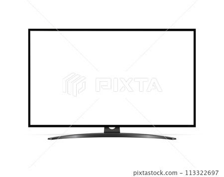 Realistic tv screen. Smart tv mockup. Vector. 113322697