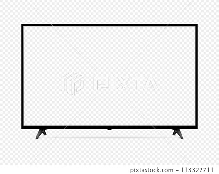Realistic tv with transparent screen isolated on transparent background Realistic tv with transparent screen isolated on transparent background 113322711