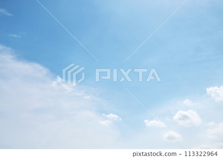Spring sky, blue sky, sunny day image [Atsugi City, Kanagawa Prefecture] 113322964