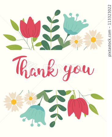 Greeting card with flowers, can be used as invitation card for wedding, birthday and other holiday and spring or summer background. Vector illustration. Greeting card with flowers, can be used as invitation card for wedding, birthday and other holiday and spring or summer background. Vector illustration. 113323022