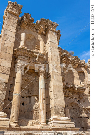 Nymphaeum at Jerash archeological site. Jordan. Nymphaeum at Jerash archeological site. Jordan. 113323571