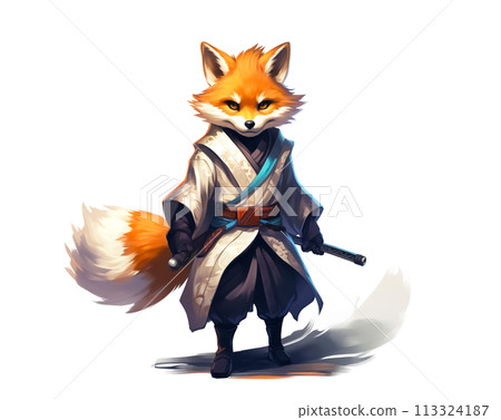 Fox samurai character 113324187