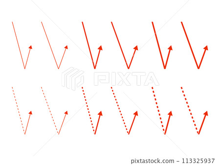 Set of reflective arrow materials 113325937