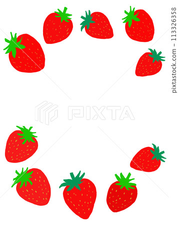 Frame of 10 strawberries 113326358