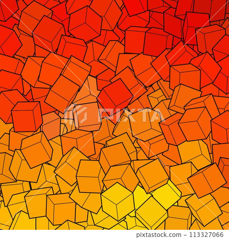 Pixel background. Abstract template. Layout. Orange squares. eps 10 113327066