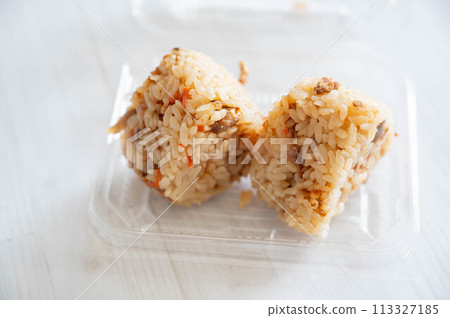 Packed Kashiwa rice balls Packed Kashiwa rice balls 113327185