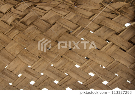 Texture palm leaf braid Texture palm leaf braid 113327293
