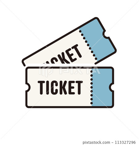 Simple two tickets icon vector illustration Simple two tickets icon vector illustration 113327296
