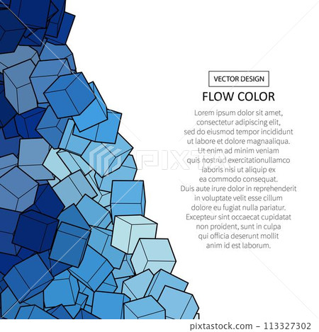 Blue background from cubes. Vector illustration for your graphic design.Vector illustration for your graphic design. eps 10 Blue background from cubes. Vector illustration for your graphic design.Vector illustration for your graphic design. eps 10 113327302
