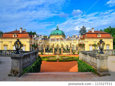Chateau Buchlovice is designed in the Italian Baroque style. Region South Moravia, Czech Republic Chateau Buchlovice is designed in the Italian Baroque style. Region South Moravia, Czech Republic 113327551