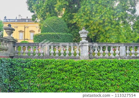 Seclusion with balustrade in site of Buchlovice castle, Czech Republic Seclusion with balustrade in site of Buchlovice castle, Czech Republic 113327554