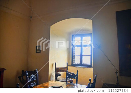 Interior of castle Buchlov. The first building of the castle dates back to the 13th century. Region South Moravia, Czech Republic Interior of castle Buchlov. The first building of the castle dates back to the 13th century. Region South Moravia, Czech Republic 113327584