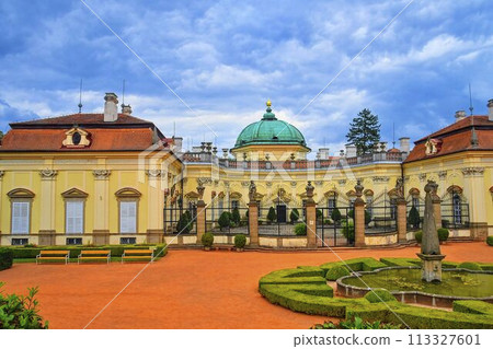 Chateau Buchlovice is designed in the Italian Baroque style. Region South Moravia, Czech Republic 113327601