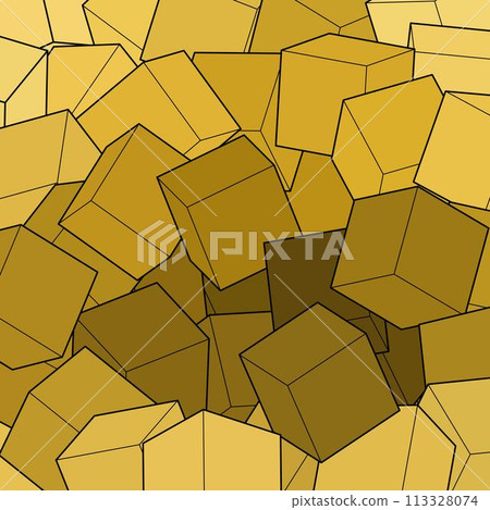 Abstract vector background. Geometric figures. Gold cubes. eps 10 Abstract vector background. Geometric figures. Gold cubes. eps 10 113328074
