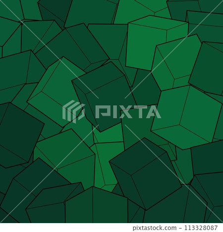 green cubes. Geometric vector background. Abstract template for presentation. eps 10 113328087