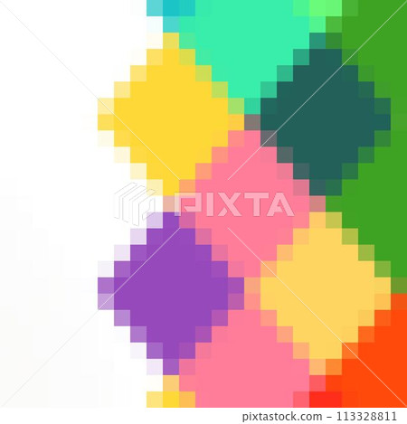 Abstract spectrum colorful bottom mosaic with white copy space. eps 10 113328811