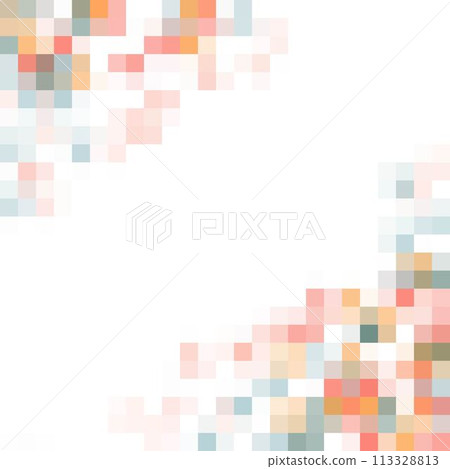 Abstract spectrum colorful bottom mosaic with white copy space. eps 10 113328813