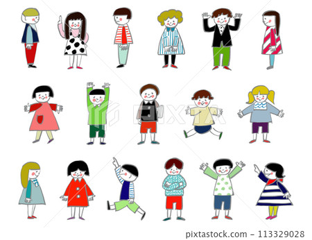 各種姿勢的人集 113329028