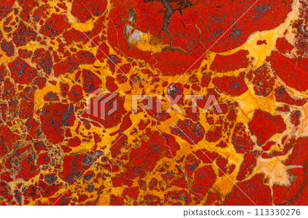 Macro stone Jasper mineral on white background 113330276