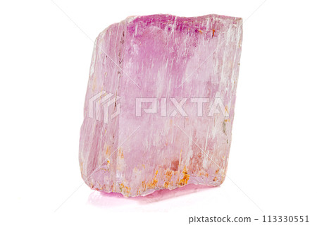 Macro tourmaline mineral stone on white background Macro tourmaline mineral stone on white background 113330551