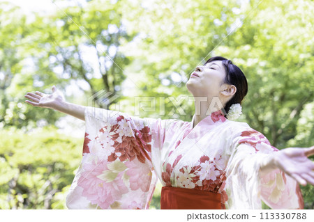 浴衣的女人 113330788