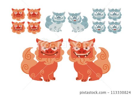 Cute Shisa illustration 113330824