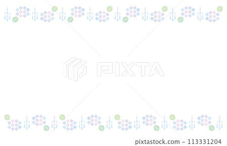 Purple hydrangea and rain line frame 2 113331204