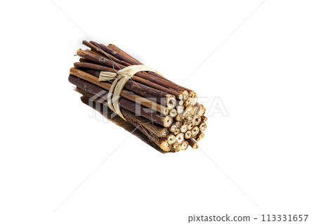 wooden sticks tied  113331657