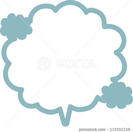 Colorful pastel green color speech bubble balloon, icon sticker memo keyword planner text box banner, flat png transparent element design 113332139