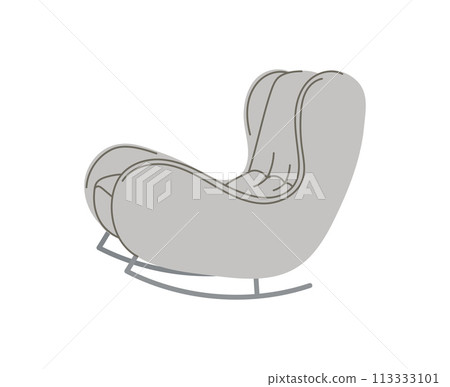 Grey armchair scandinavian isolated on white backgroundFor the interiors of rooms. Vector illustration flat style 113333101