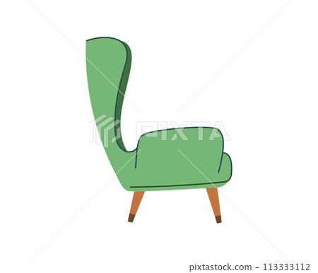 Green armchair scandinavian isolated on white backgroundFor the interiors of rooms. Vector illustration flat style Green armchair scandinavian isolated on white backgroundFor the interiors of rooms. Vector illustration flat style 113333112