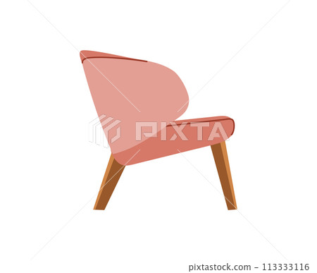 Pink armchair scandinavian isolated on white backgroundFor the interiors of rooms. Vector illustration flat style Pink armchair scandinavian isolated on white backgroundFor the interiors of rooms. Vector illustration flat style 113333116