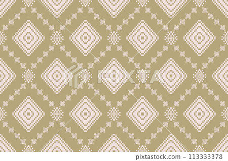 Navajo tribal vector seamless pattern. Native American ornament. Ethnic South Western decor style. Boho geometric ornament. Vector seamless pattern. Mexican blanket, rug. Woven carpet illustration. Navajo tribal vector seamless pattern. Native American ornament. Ethnic South Western decor style. Boho geometric ornament. Vector seamless pattern. Mexican blanket, rug. Woven carpet illustration. 113333378