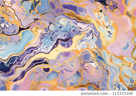 Ink, paint, abstract. Closeup of the painting. Colorful abstract painting background. Highly-textured oil paint. High quality details. 113333390