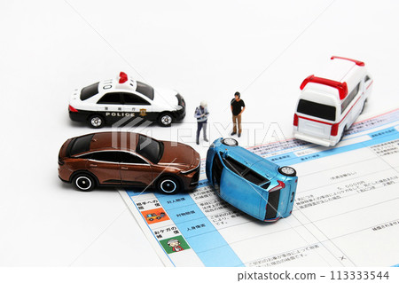 Traffic accident insurance accident scene image Traffic accident insurance accident scene image 113333544