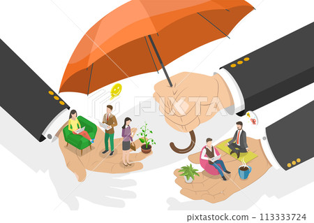 3D Isometric Flat Conceptual Illustration of Employee Care and Labor Support 3D Isometric Flat Conceptual Illustration of Employee Care and Labor Support 113333724