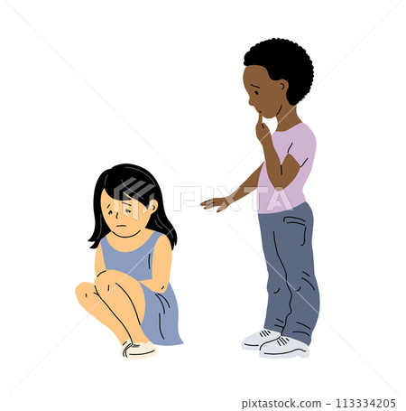 Little boy and girl Little boy and girl 113334205