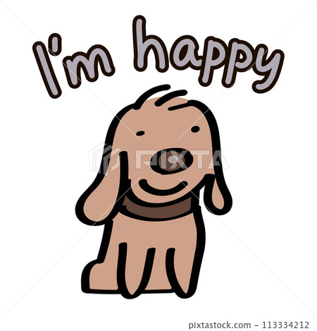 Cute domestic dog on white background Cute domestic dog on white background 113334212