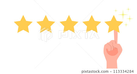 Flat  Conceptual Illustration of Customer Satisfaction Rating 113334284