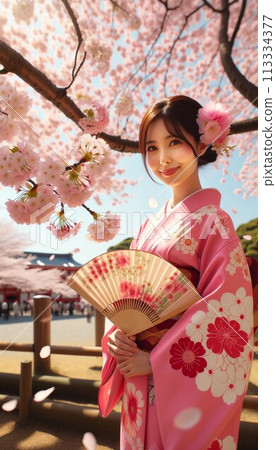 春季和服女 春季和服女 113334377